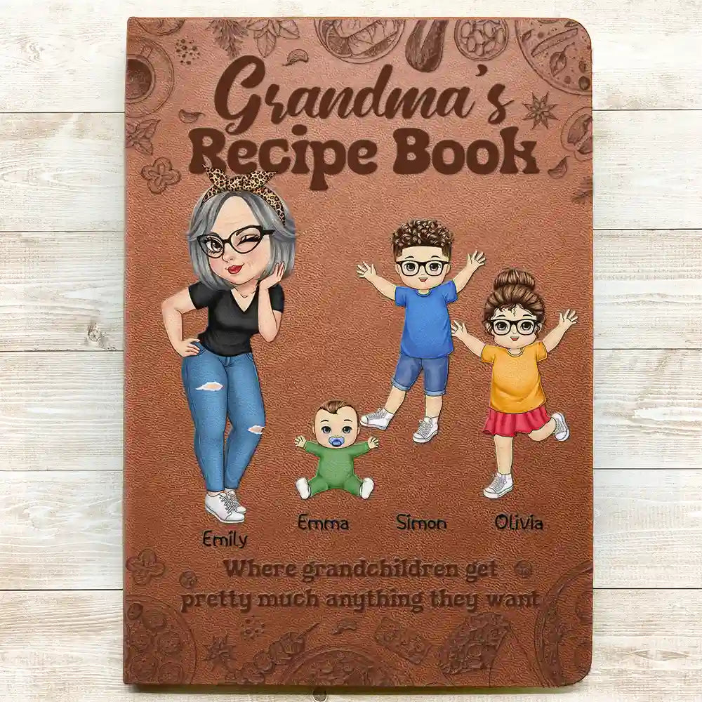 A Loving Legacy: Personalized Family Recipe Mom Book - Custom Journal for Mom and Grandma Leather Journal PopCulturePrints