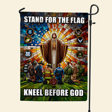 Load image into Gallery viewer, Honor &amp; Faith Garden Flag for First Responders Garden Flag PopCulturePrints
