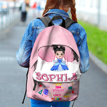 Load image into Gallery viewer, Personalized Princess Backpack for Kids - Back to School Essential Backpack PopCulturePrints
