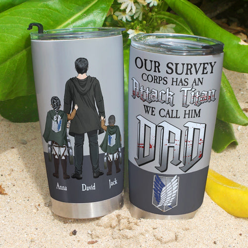 Custom Anime-Themed Tumbler for Dad - Perfect Father's Day Gift Tumbler Cup PopCulturePrints