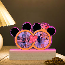 Load image into Gallery viewer, Personalized 3D LED Couple Photo Light - Always With You Led Night Light PopCulturePrints
