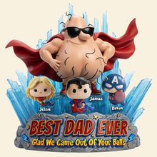Load image into Gallery viewer, “Best Dad Ever” - Funny Dad &amp; Tiny Swimmers Acrylic Plaque - Personalized Gift for Dads, Grandpas, and Fathers Shaped Plaques PopCulturePrints
