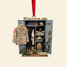 Load image into Gallery viewer, “Proud to Have Served” - Military Locker Acrylic Ornament - Personalized Gift for Veterans Ornament PopCulturePrints
