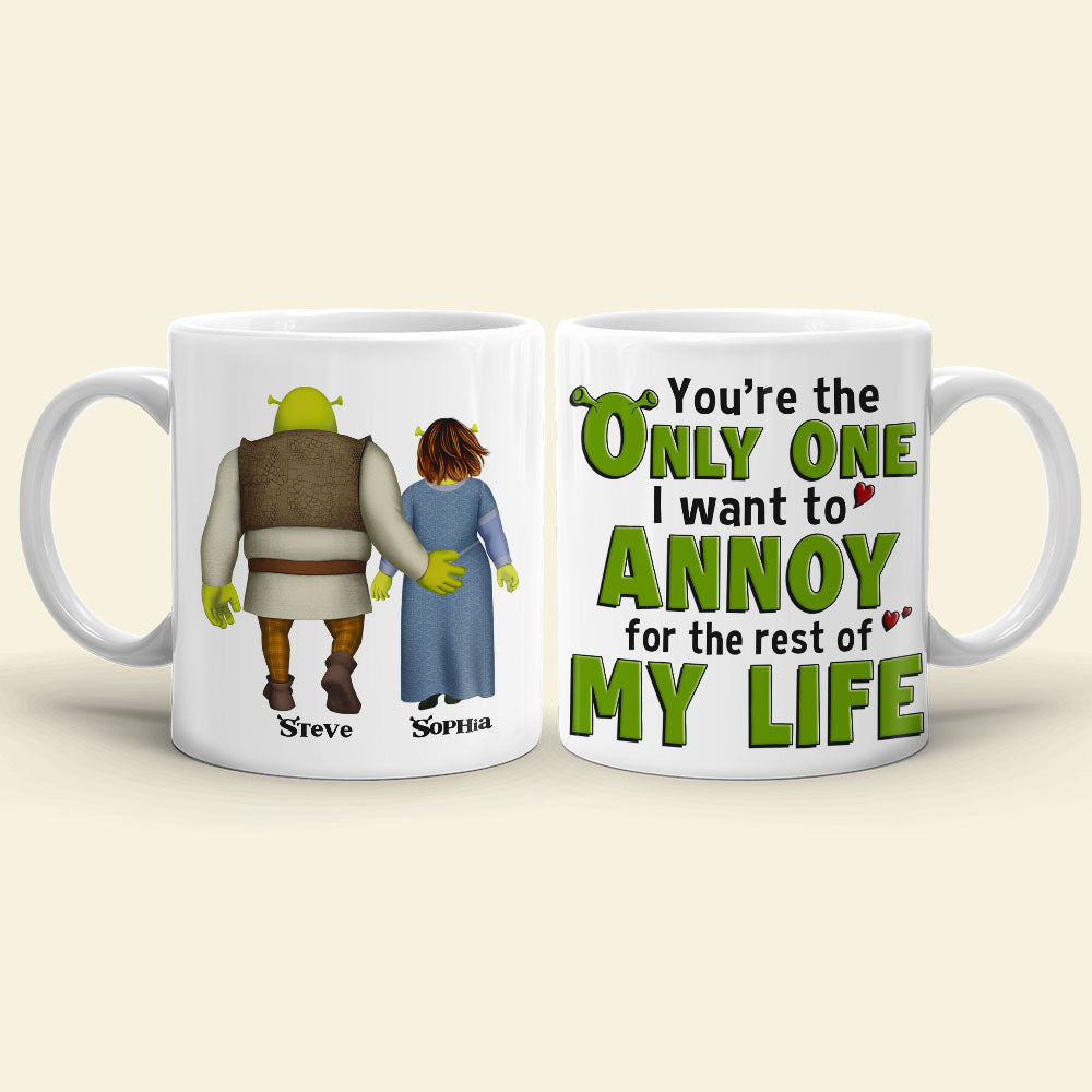 Personalized Shrek-Themed Couple Mug - Unique Romantic Valentine's Day Gifts Coffee Mug PopCulturePrints