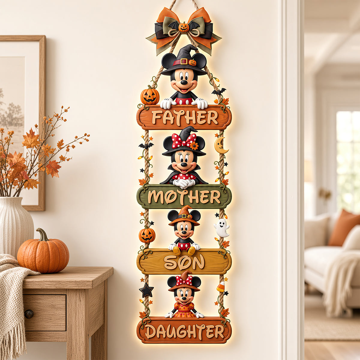 "Celebrate Family This Halloween!" - Personalized Happy Pumpkin Family Acrylic Sign - Custom Gift for Parents, Kids, and Halloween Lovers Acrylic Sign PopCulturePrints