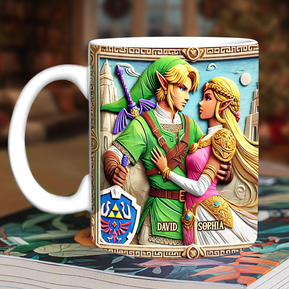 Customized Game Lovers Mug: Adventurer & Princess Coffee Mug PopCulturePrints
