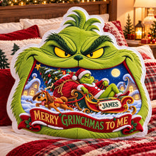 Load image into Gallery viewer, Furry Mischief Santa Christmas Custom Shaped Pillow - Personalized Christmas Gifts 01halu131026 Pillow PopCulturePrints
