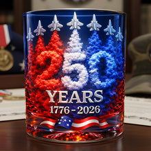 Load image into Gallery viewer, Celebrate Freedom: Customizable 250th Anniversary Round Glass - Perfect Gifts for Patriots Glass PopCulturePrints
