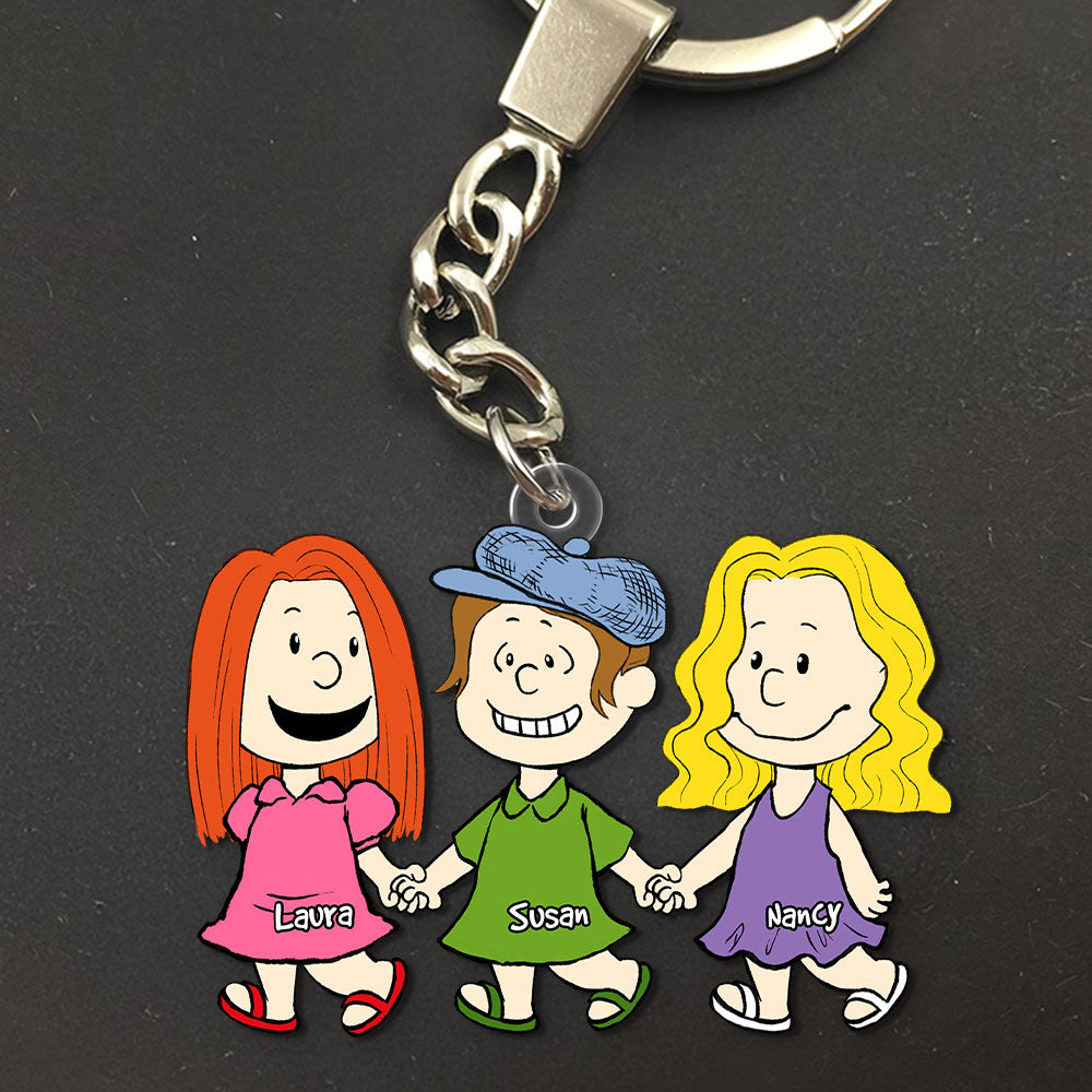 Personalized Best Friends Keychain - Unique Gift for Friendship Keychains PopCulturePrints