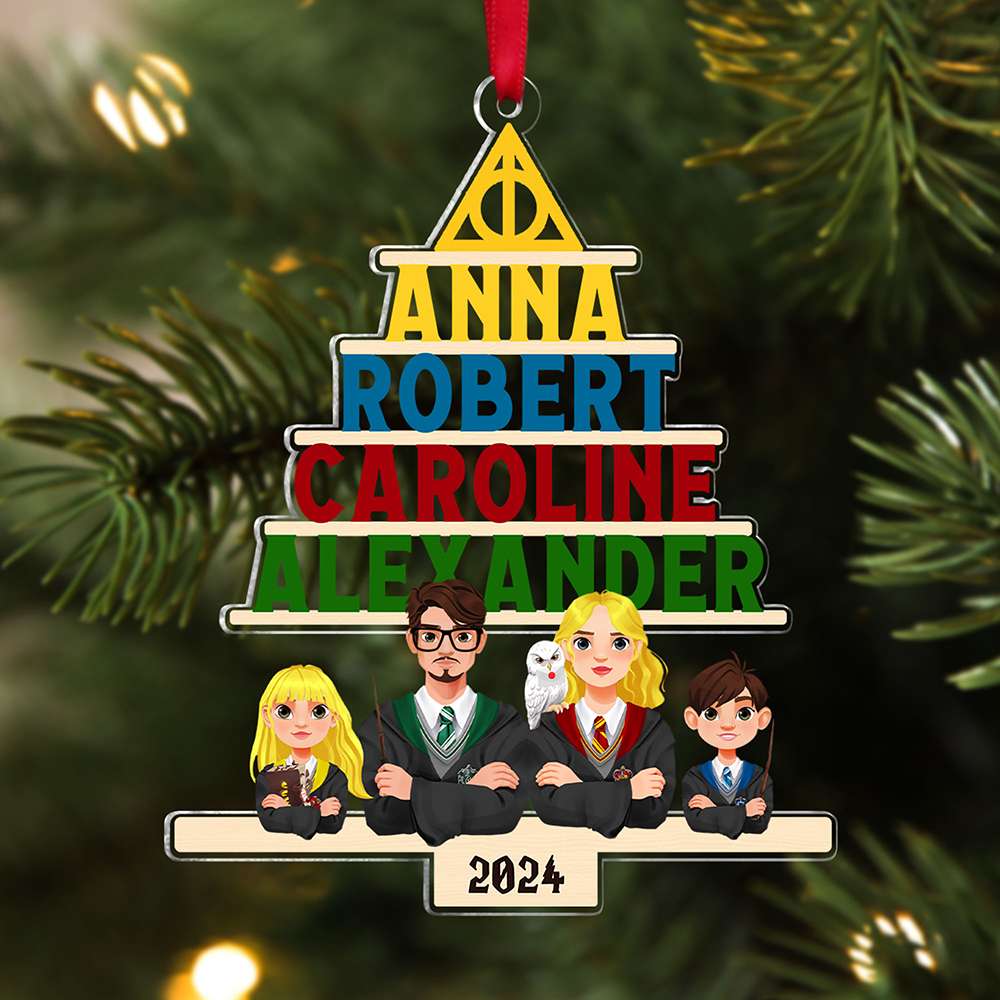 Personalized Harry Potter Family Name Acrylic Ornament