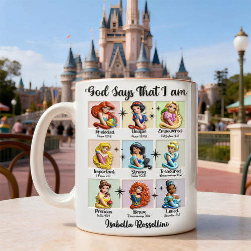 God Says That I Am - Personalized Faith Mug for Christians Coffee Mug PopCulturePrints