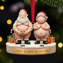 Load image into Gallery viewer, I Want to Grow Old With You - Funny Old Couple Christmas Ornament - Personalized Gift for Couples Ornament PopCulturePrints
