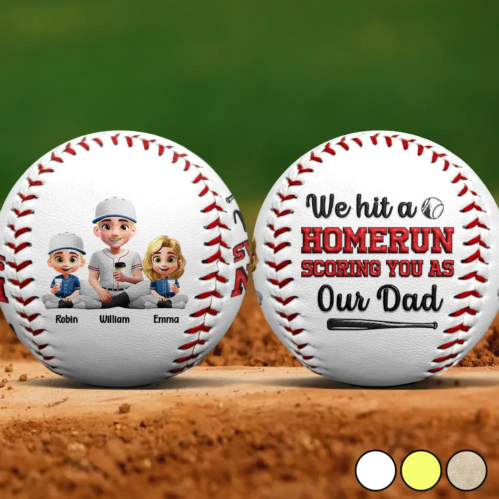We Hit A Homerun - Personalized Baseball for Dad and Grandpa Baseball, Softball PopCulturePrints