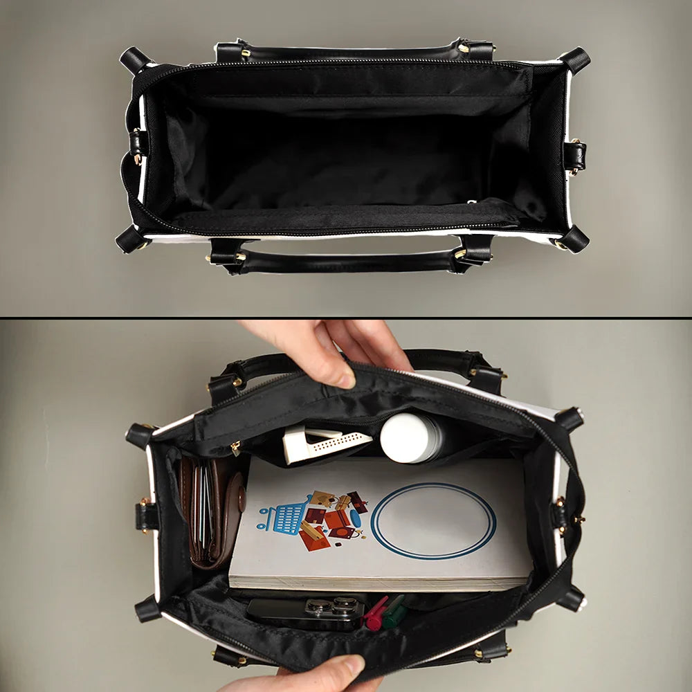 Mommy, a Heartfelt Tribute - Personalized Leather Bag for Moms and Grandmas Leather Bag PopCulturePrints