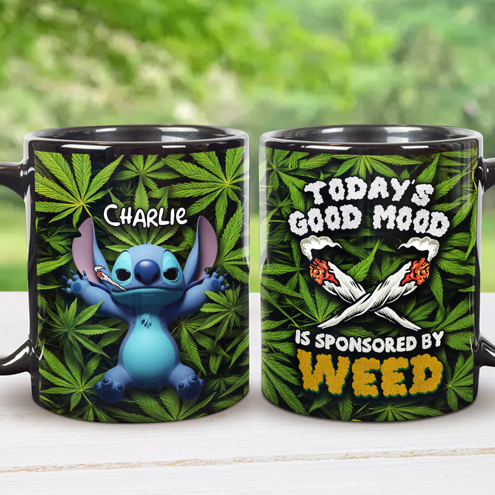 Happy Tropical Alien Coffee Mug - A Fun Gift for Weed Lovers Coffee Mug PopCulturePrints