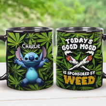 Load image into Gallery viewer, Happy Tropical Alien Coffee Mug - A Fun Gift for Weed Lovers Coffee Mug PopCulturePrints
