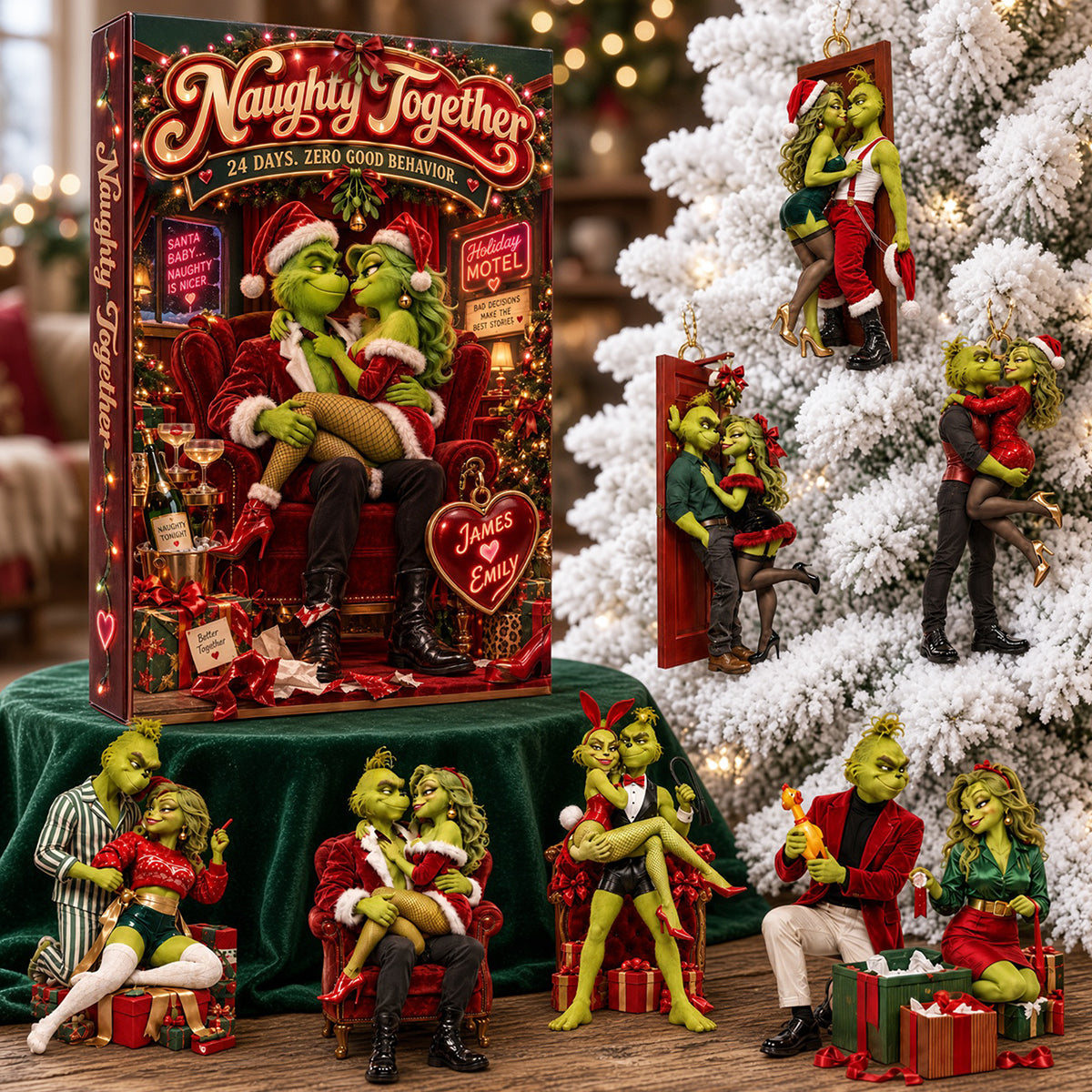 "Celebrate the Mischief of Love!" - Furry Mischief Couples Advent Calendar - Personalized Gift for Couples
