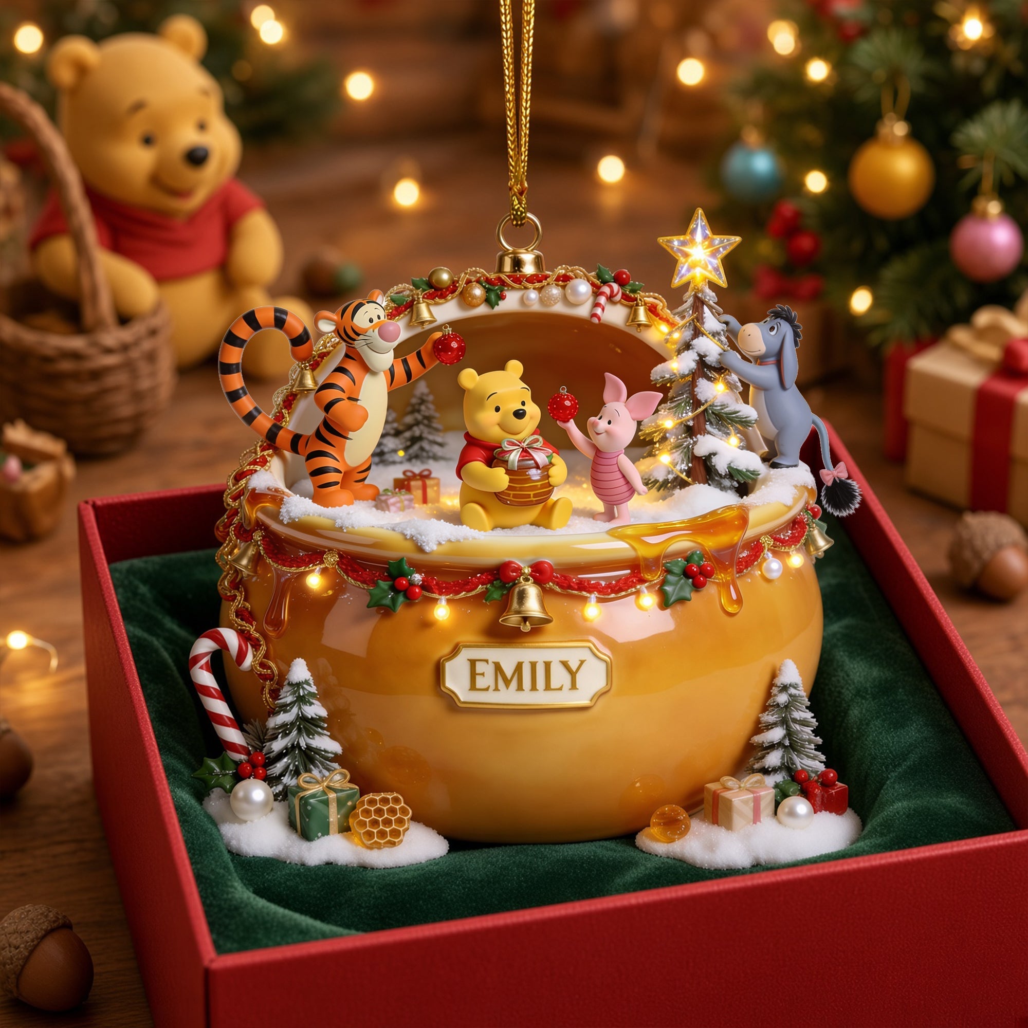 “Celebrate the Magic of Christmas!” - Sweet Holiday Acrylic Ornament, Personalized Gift for Everyone