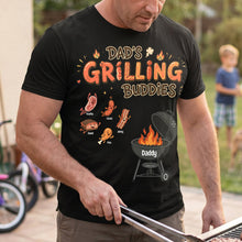 Load image into Gallery viewer, Dad's Grilling Buddies Shirt - Personalized Gift for Grilling Dads Shirts PopCulturePrints
