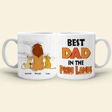 Load image into Gallery viewer, Best Dad in the Pride Lands Personalized Coffee Mug Coffee Mug PopCulturePrints
