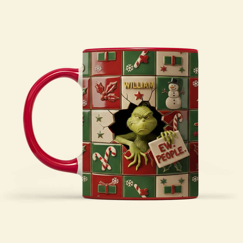 "Ew People!" – Funny Green Monster Coffee Mug – Personalized Gift for Christmas Coffee Mug PopCulturePrints
