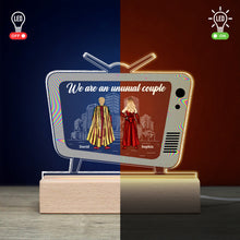 Load image into Gallery viewer, Custom 3D LED Light - Unusual Couple with Wooden Base | Valentine&#39;s Day Gifts Led Night Light PopCulturePrints
