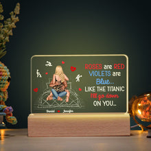 Load image into Gallery viewer, Personalized LED Light - Roses Are Red for Couples Led Night Light PopCulturePrints
