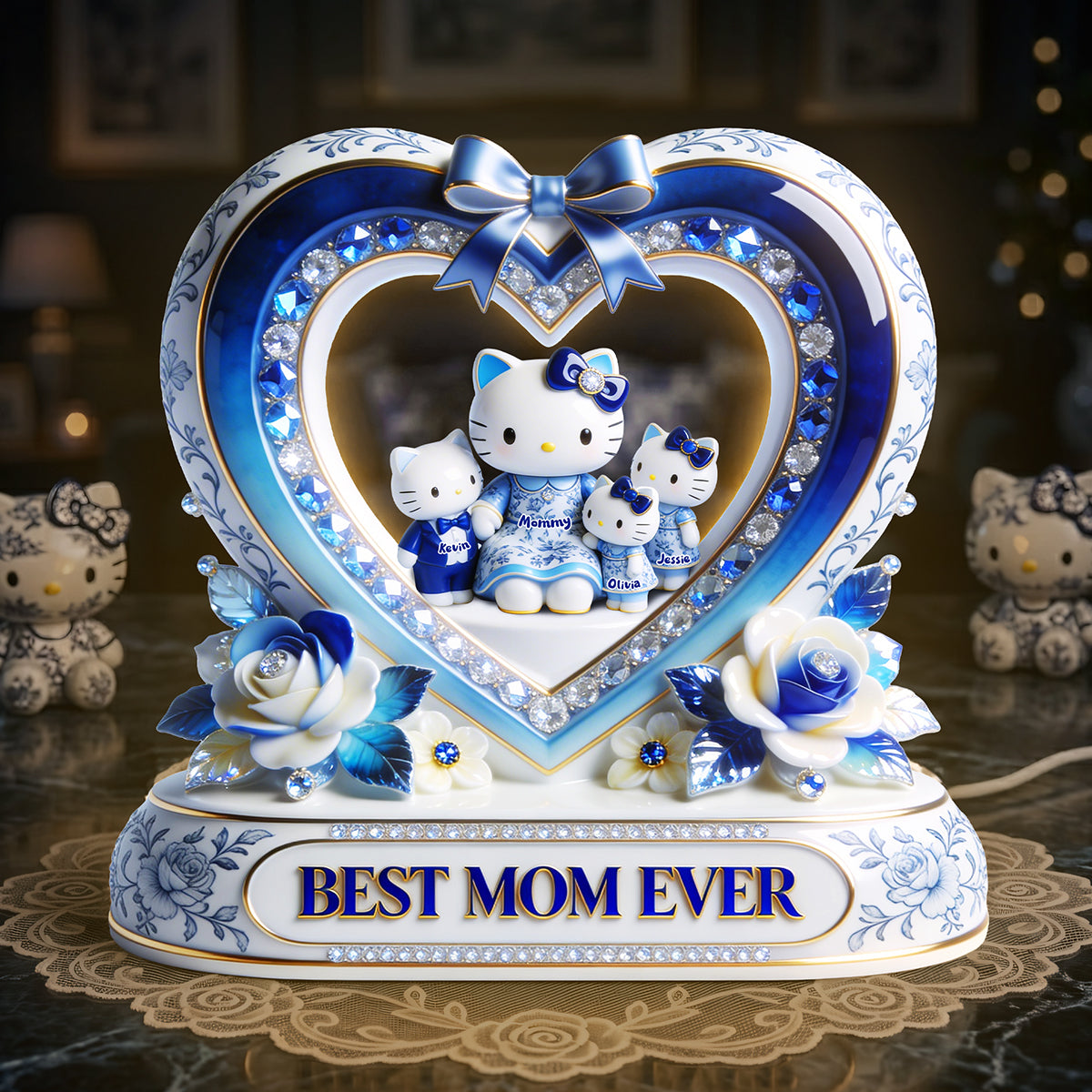 Best Mom Ever - Personalized Lovely Mama Mom Toile De Jouy Custom Shape Light Box Light Box PopCulturePrints