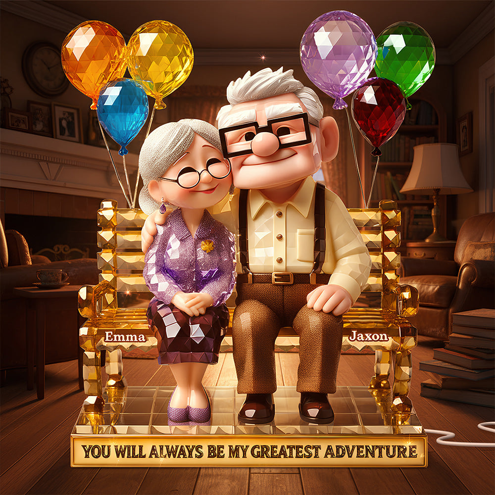 You Will Always Be My Greatest Adventure Light Box - Personalized Gift for Couples Light Box PopCulturePrints