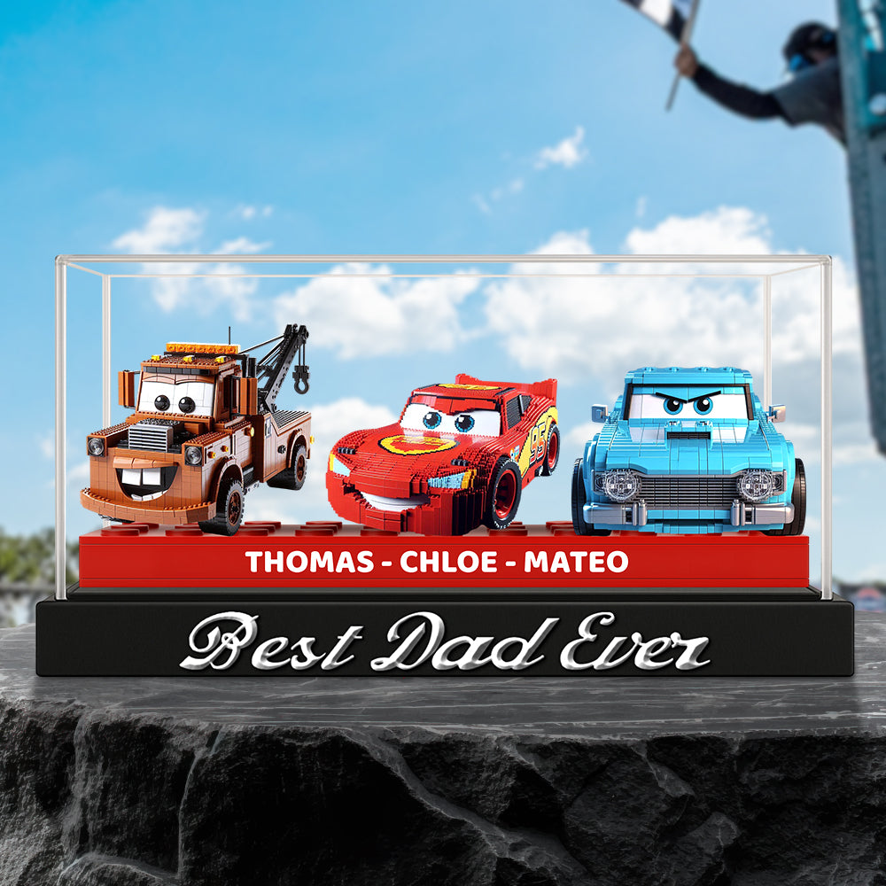 "Best Dad Ever" - Personalized Dad Car Acrylic Plaque - Gift for Dad, Grandpa & More Shaped Plaques PopCulturePrints