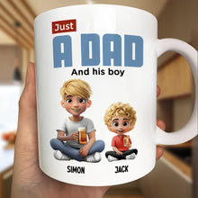 Load image into Gallery viewer, Just A Dad And His Girl 3D Cartoon - Personalized Mug Mug PopCulturePrints
