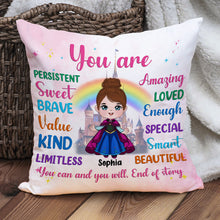 Load image into Gallery viewer, Personalized Inspirational Kids Pillow - Fairy Tale Theme Pillow PopCulturePrints
