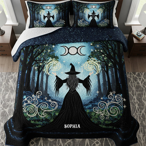 Embrace the Mystical: Custom Mystic Witchcraft Quilt Bed Set - Perfect Gift for Wicca Enthusiasts, Spiritual Seekers, and Unique Souls Blanket PopCulturePrints