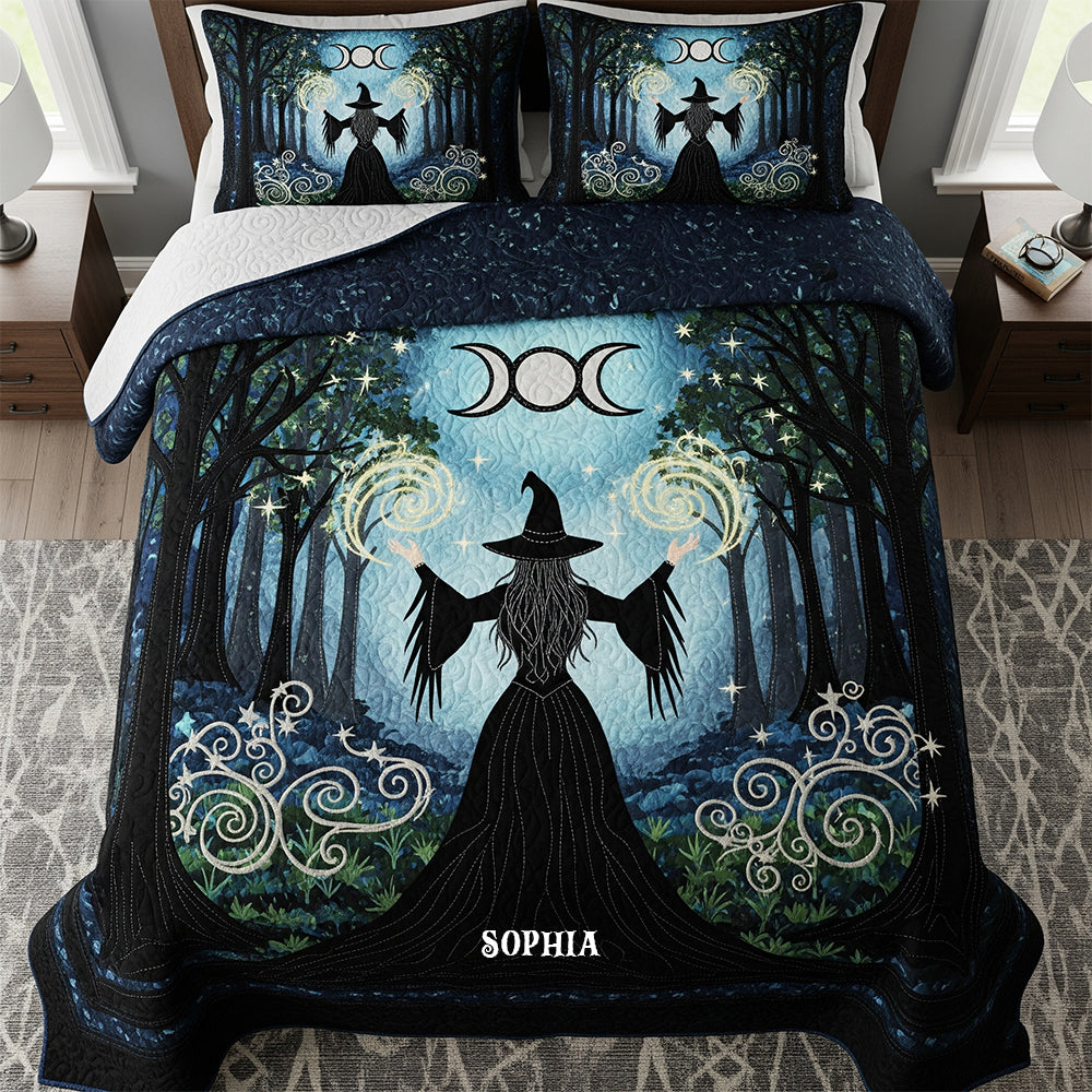 Embrace the Mystical: Custom Mystic Witchcraft Quilt Bed Set - Perfect Gift for Wicca Enthusiasts, Spiritual Seekers, and Unique Souls Blanket PopCulturePrints