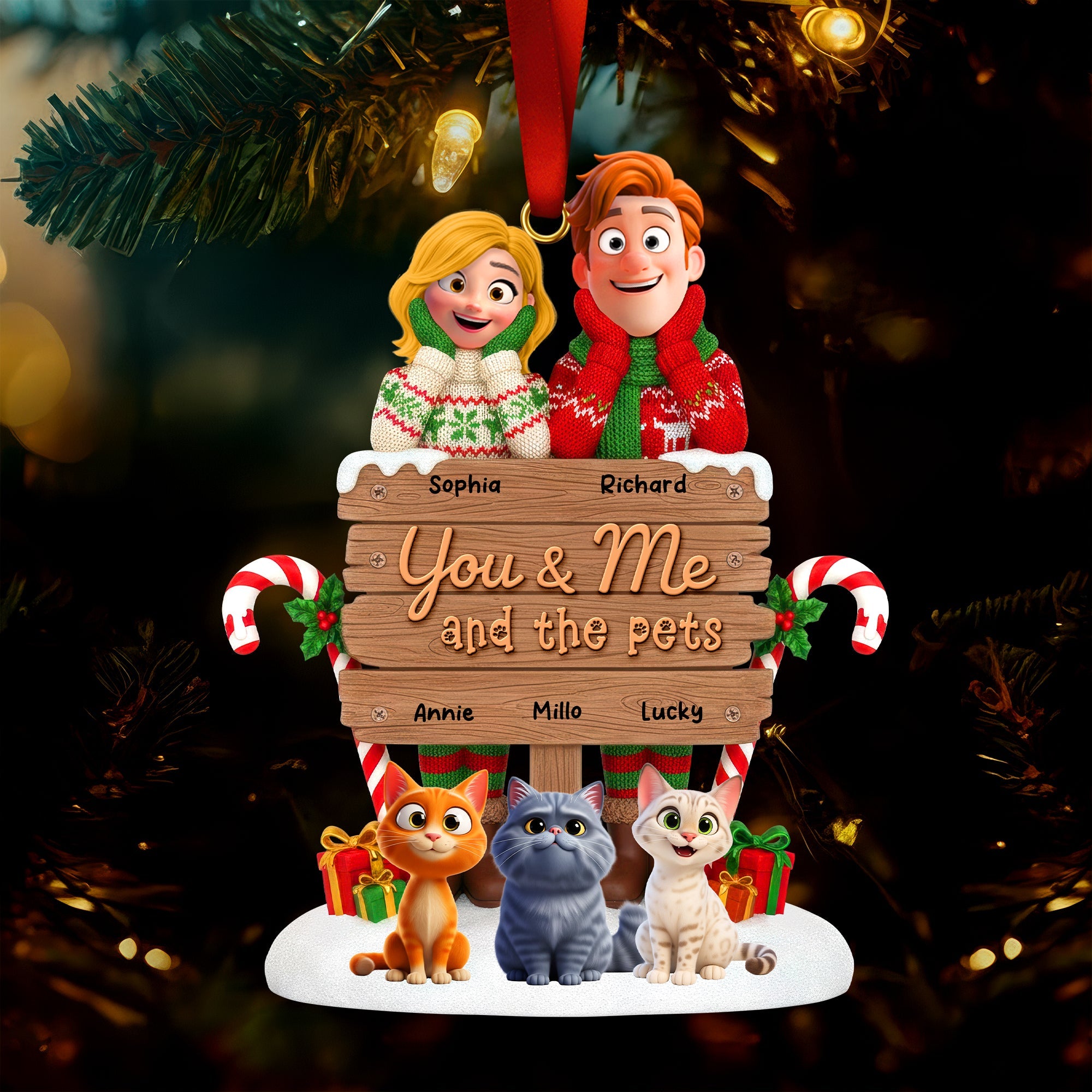 You & Me Acrylic Ornament - Personalized Gifts for Pet Lovers Ornament PopCulturePrints