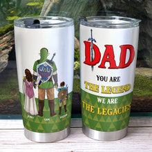Load image into Gallery viewer, Personalized Legend Dad Tumbler - Custom Names &amp; Design Tumbler Cup PopCulturePrints
