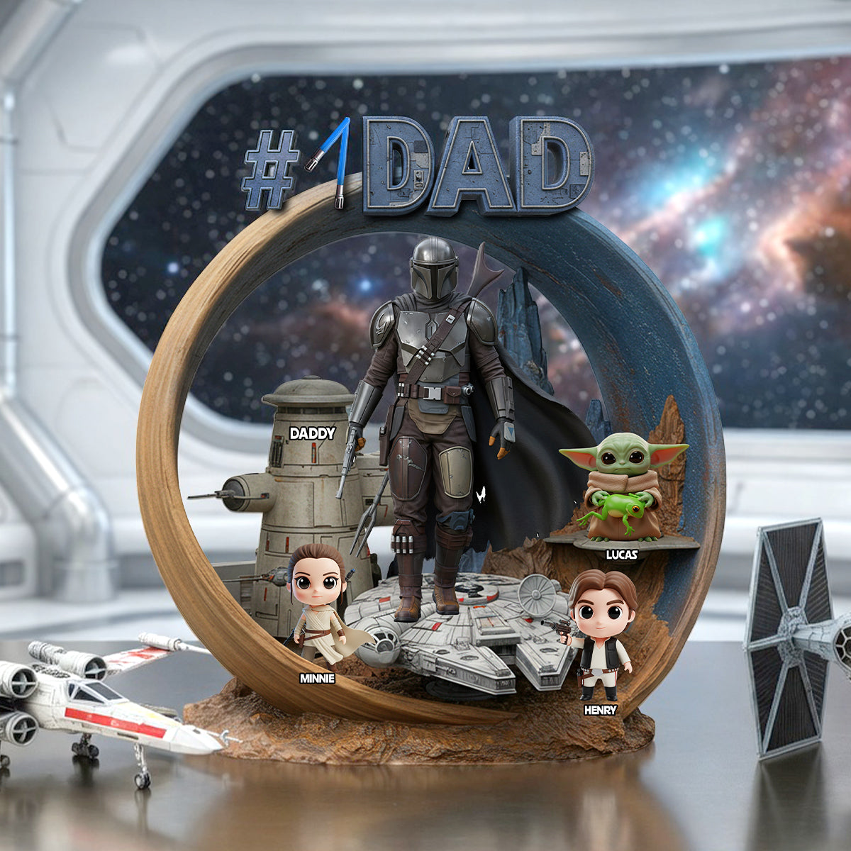 #1 Dad: The Ultimate Father's Day Gift - Personalized Acrylic Plaque for Dads and Grandpas Shaped Plaques PopCulturePrints