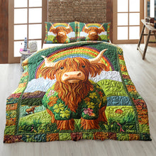 Load image into Gallery viewer, Highland Cow Lovers Quilt Bedding Set - Vibrant &amp; Cozy Design Blanket PopCulturePrints
