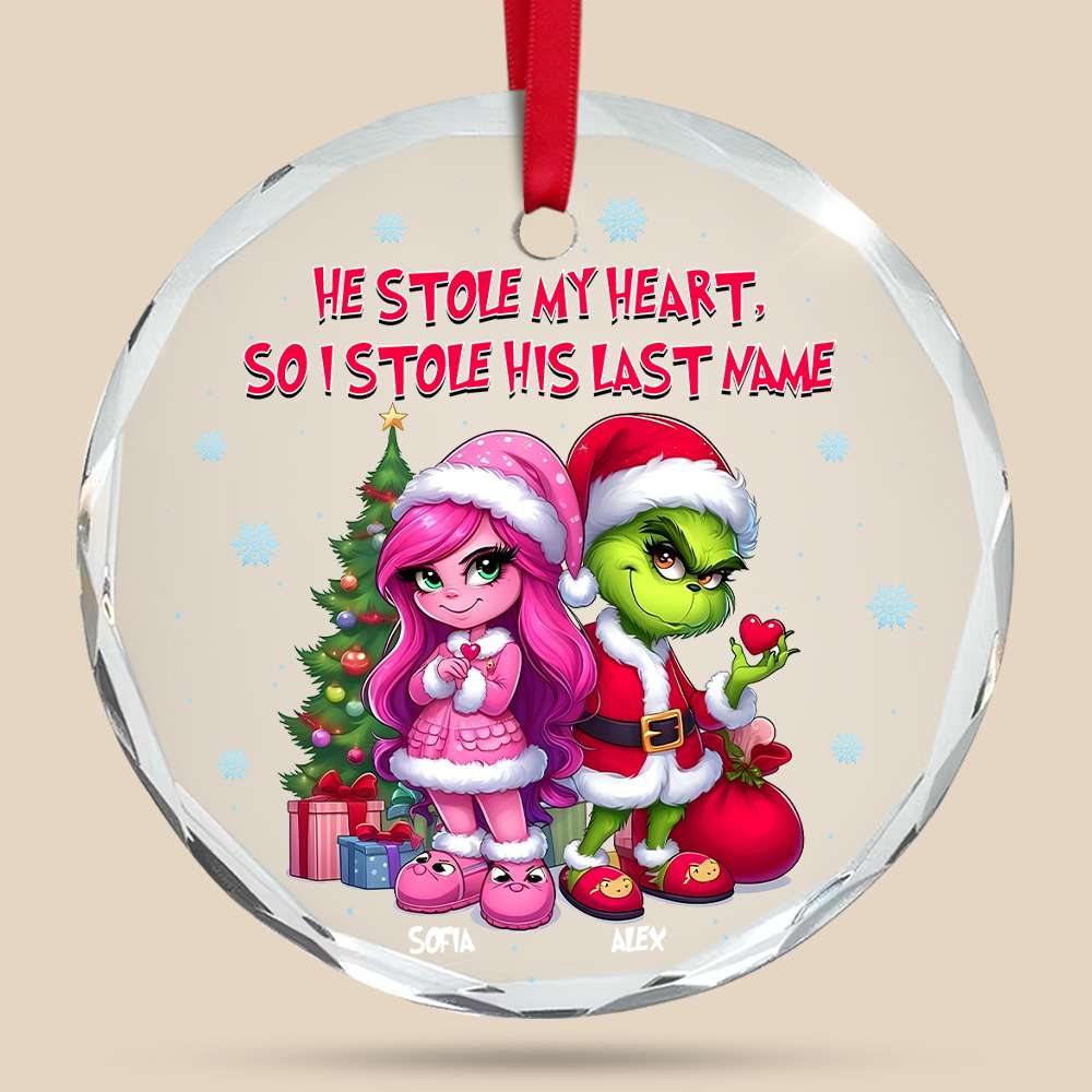 Custom Cartoon Christmas Couple Ornament | Personalized Valentine's Day Gifts Ornament PopCulturePrints