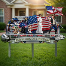Load image into Gallery viewer, "Celebrate Freedom with Family" - Personalized Family Metal Sign for Special Moments
