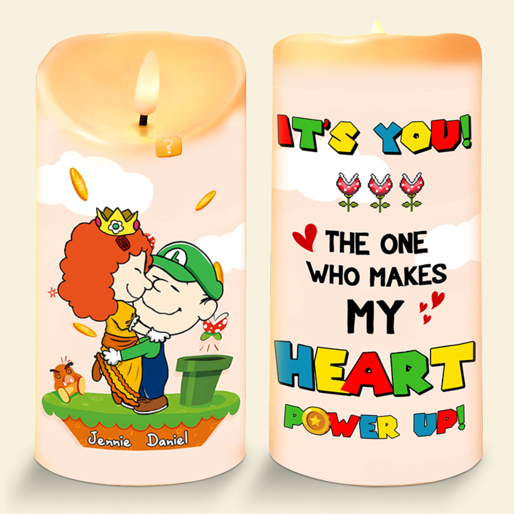 Personalized LED Candle for Couples - Heartwarming Hugging Cartoon Design Led Candle PopCulturePrints