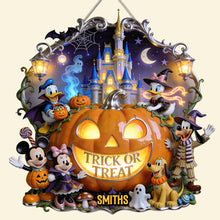 Load image into Gallery viewer, “Trick Or Treat” – Personalized Halloween Decor Acrylic Sign - A Perfect Gift for Halloween Lovers
