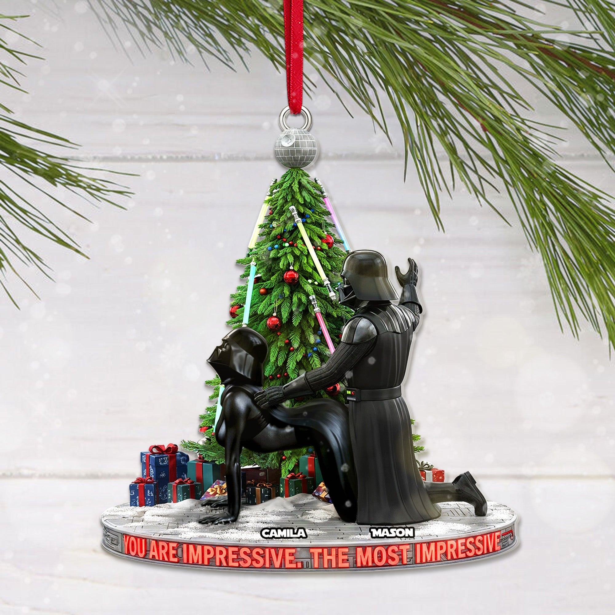 You Are Impressive – Dark Humor Couple Ornament, Personalized Gift for Couples Ornament PopCulturePrints