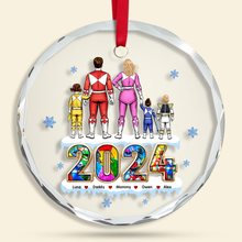 Load image into Gallery viewer, Personalized Family Christmas Ornament 2024 - Power Suit Theme Ornament PopCulturePrints
