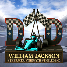 Load image into Gallery viewer, “Every Day is Race Day” - Racing Dad Acrylic Plaque - Personalized Gift for Dad, Grandpa, and All Racing Enthusiasts Shaped Plaques PopCulturePrints
