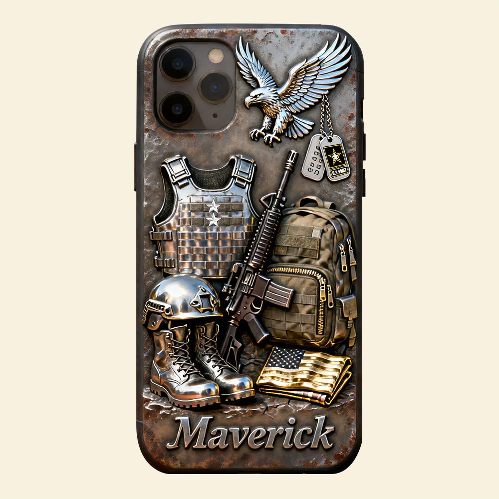 Honor Your Sacrifice - Patriotic Veteran Phone Case - Personalized Gift for Veterans Phone Case PopCulturePrints
