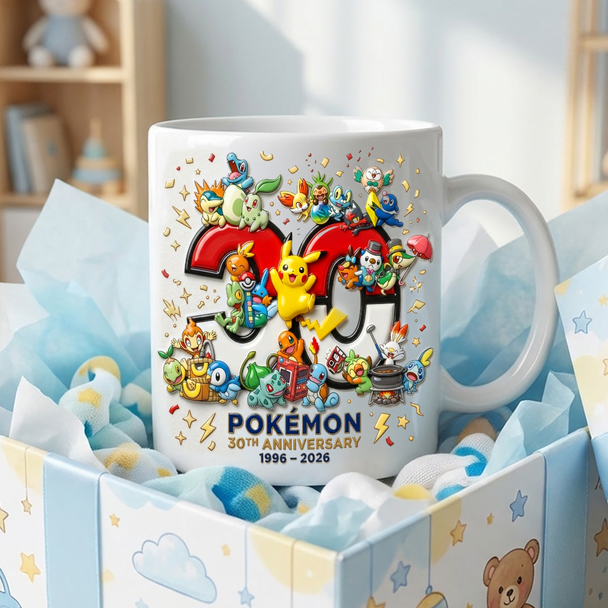 "Celebrate the Fun of Pokémon!" - Cute Monster Squad Coffee Mug, Personalized Gift for Pokémon Fans Coffee Mug PopCulturePrints