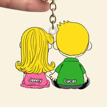 Load image into Gallery viewer, Customized Couple Acrylic Keychain - Perfect Personalized Valentine&#39;s Day Gifts Keychains PopCulturePrints
