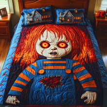 Load image into Gallery viewer, &quot;Get Spooky This Halloween!&quot; - Spooky Murder Doll Quilt Bedding Set - Personalized Gift for Horror Movie Fans Bedding Set PopCulturePrints
