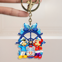 Load image into Gallery viewer, Sail into Love: Personalized Cruising Couple Keychain - Perfect Gift for Couples Keychains PopCulturePrints
